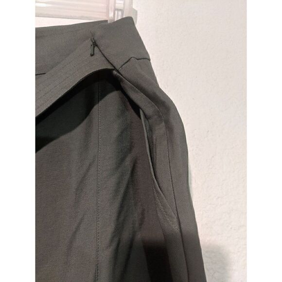 Womens Leith 2X Green Utility Pants High Waist Belt Ankle Length - Picture 4 of 16